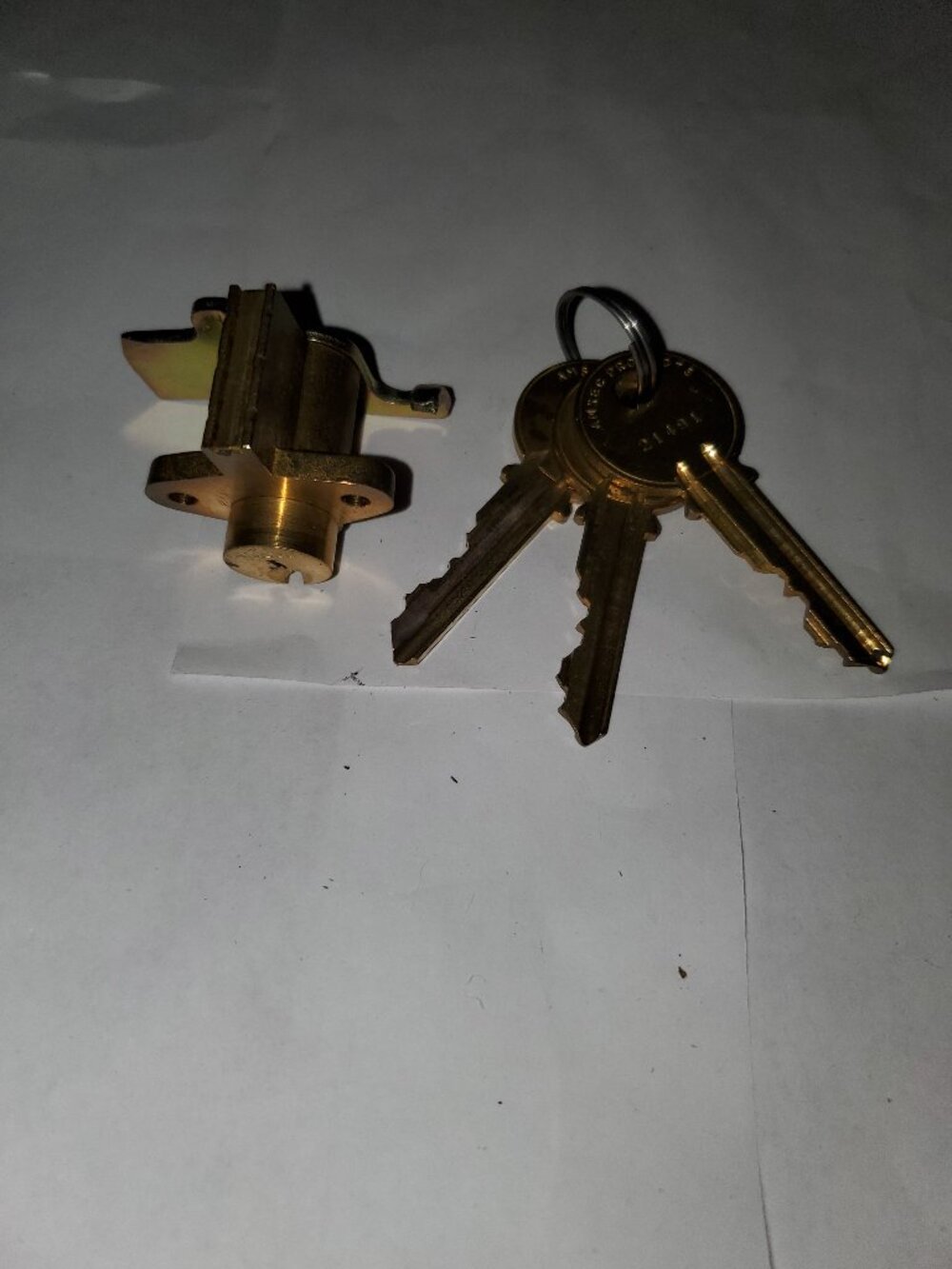 AMSEC 21491 DUAL BRASS LOCKING PLUS ASSEMBLY WITH KEYS